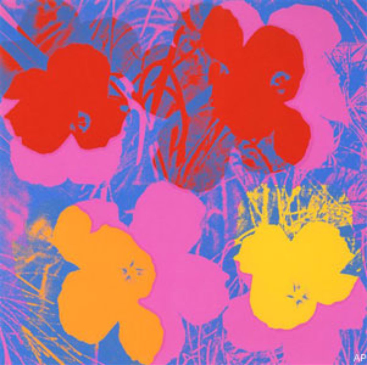 Pop Art von Andy Warhol: Vielfach gedruckt ist dieses Blumenmotiv wohl weltweit bekannt.