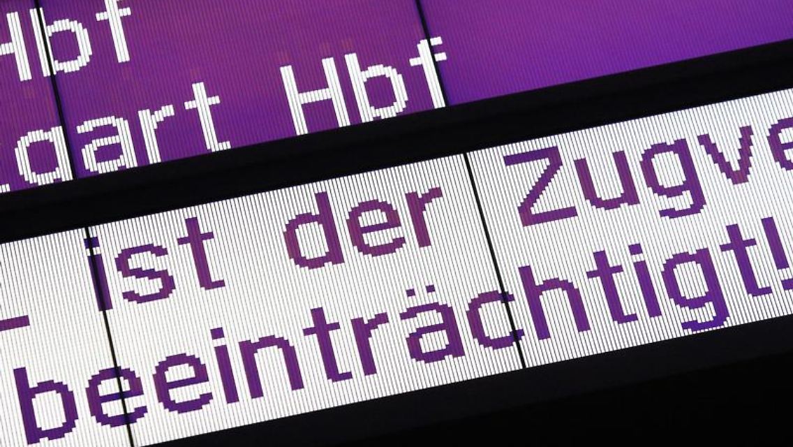 Durch den Warnstreik ist es zu Zugverspätungen gekommen.
