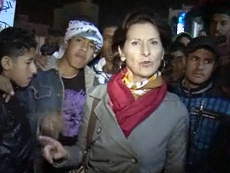 Antonia Rados in Bengasi.