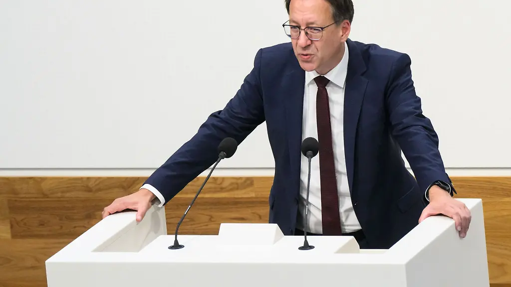 Stefan-Birkner-Fraktionsvorsitzender-der-FDP-spricht-im-niedersaechsischen-Landtag