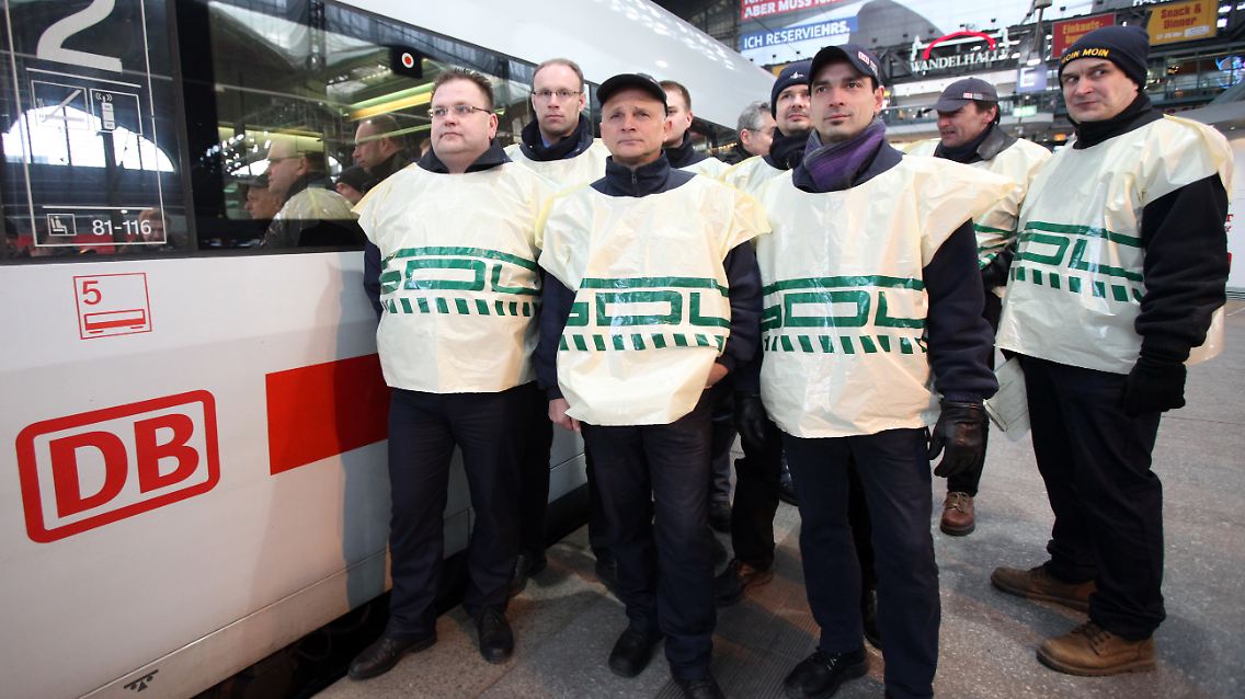 Nur gemeinsam sind wir stark: GDL-Zugführer im Ausstand.