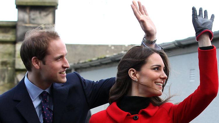Winken für Fortgeschrittene: William und Kate in Schottland.