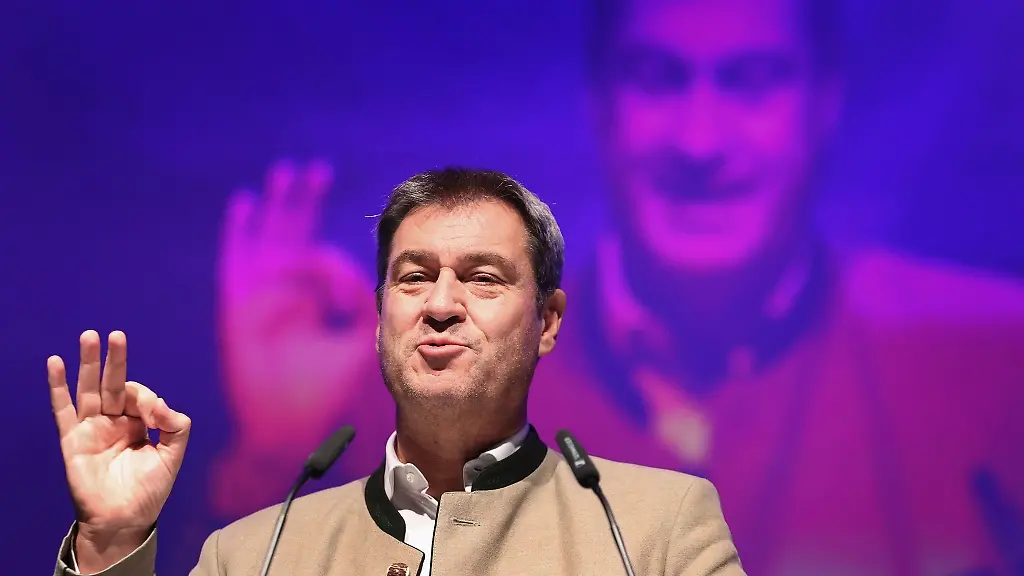 Markus-Soeder-bayerischer-Ministerpraesident-CSU-spricht-bei-der-Landesversammlung-der-Jungen-Union-Bayern