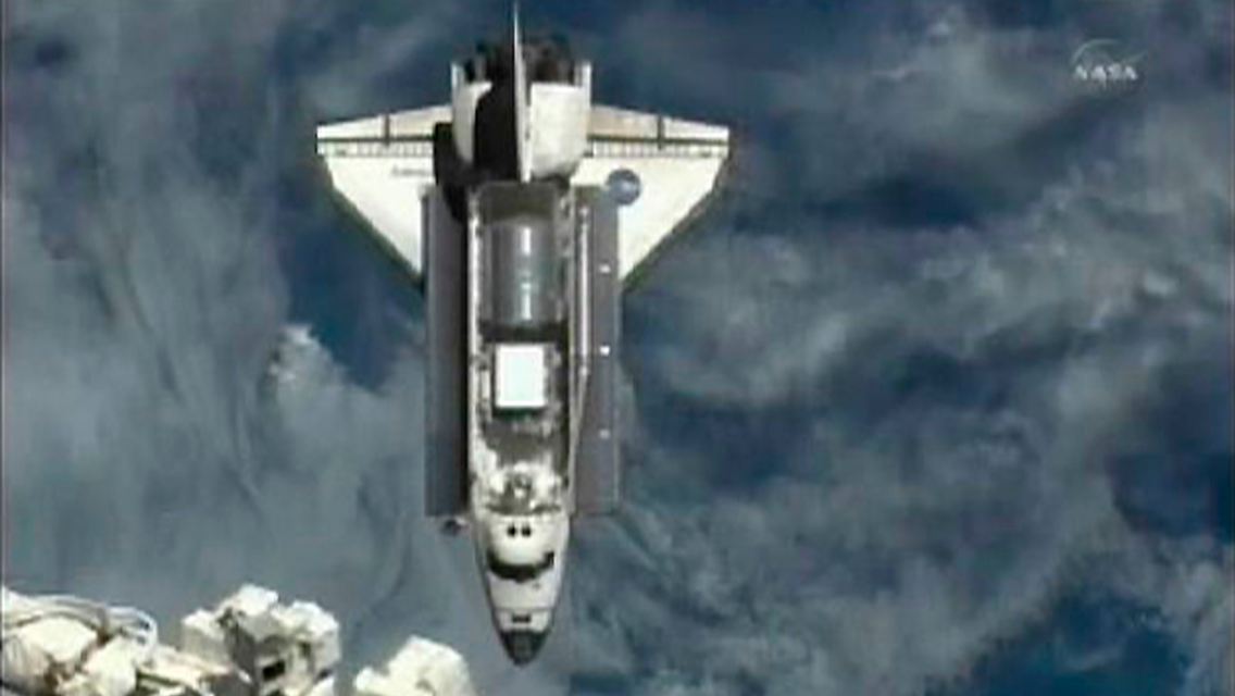 Die "Discovery" hat zum letzten Mal an der ISS angedockt.