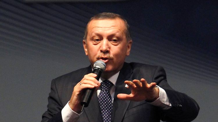 Erdogan bei seinem Auftritt in Düsseldorf.