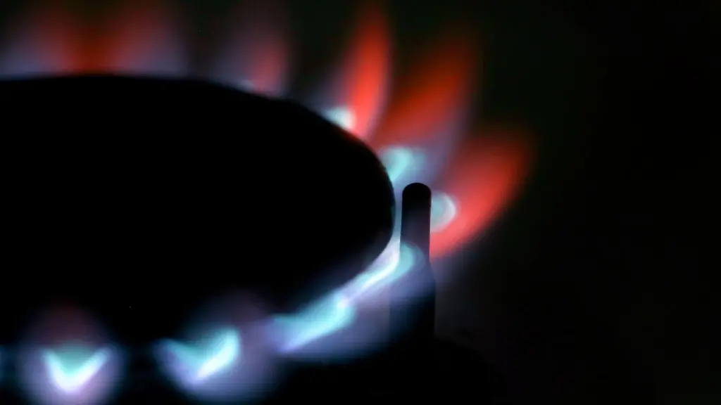 Eine-Gasflamme-brennt-an-einem-Herd