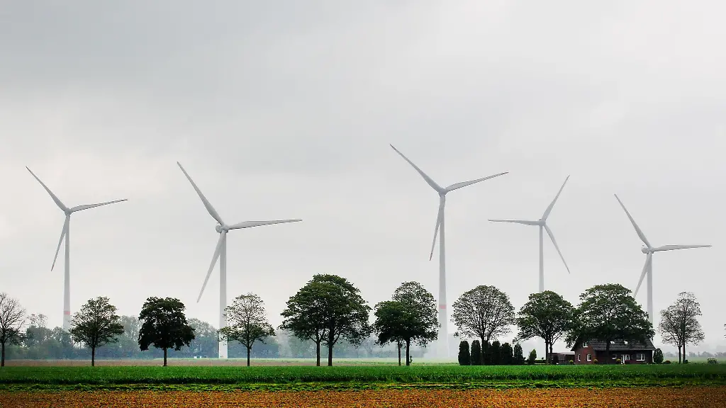 Windkraftanlagen-hinter-Feldern