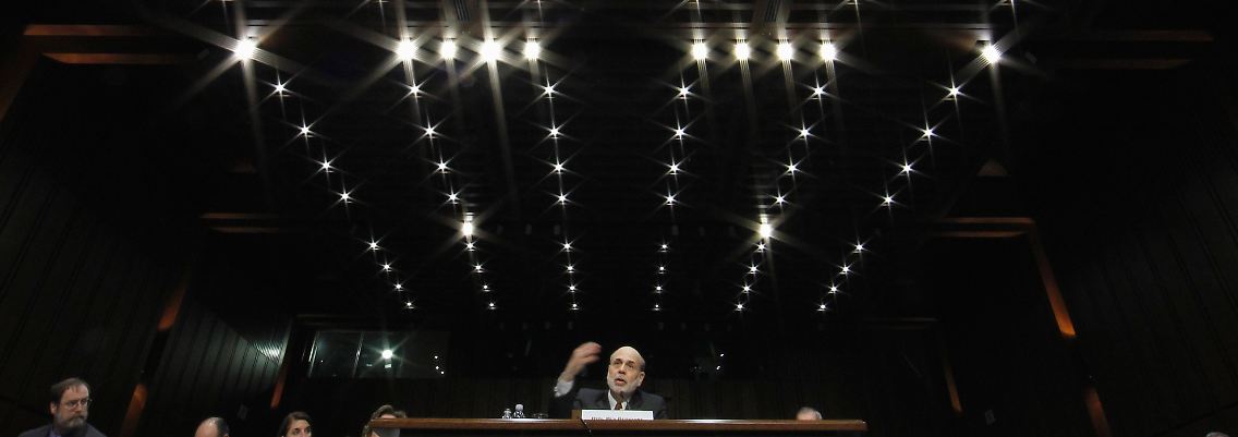 Allein unter Senatoren: Ben Bernanke.