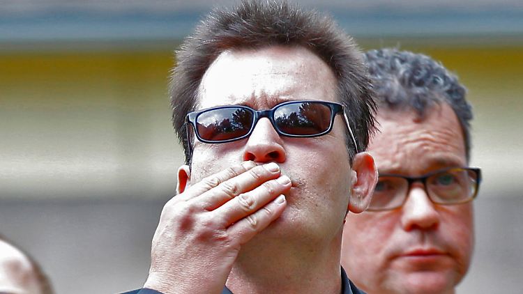 Offenbar völlig von der Rolle: Charlie Sheen.