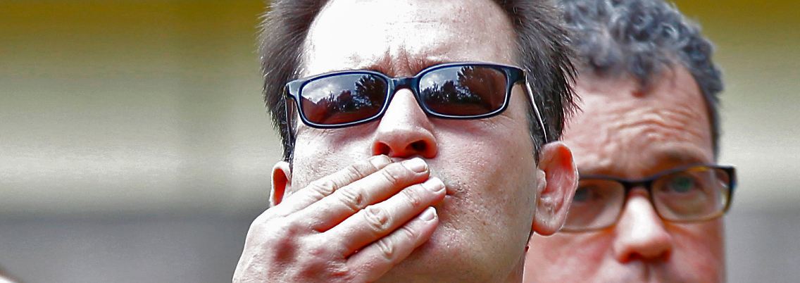 Offenbar völlig von der Rolle: Charlie Sheen.