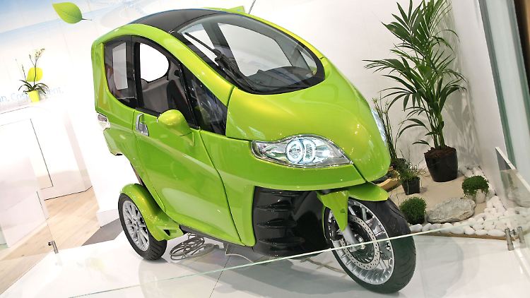 Für begüterte Pendler: Das Elektro-Dreirad Tilter kostet 10.000 Euro, allerdings ohne Batterien.