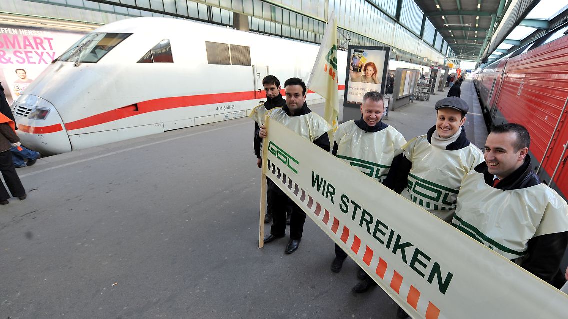 Die in der GDL organisierten Lokführer legen für drei Stunden die Arbeit nieder.