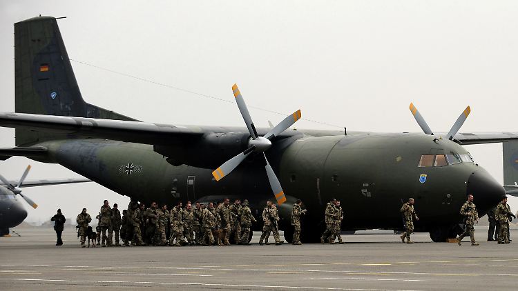 Ankunft der Bundeswehrsoldaten in Wunstorf bei Hannover.