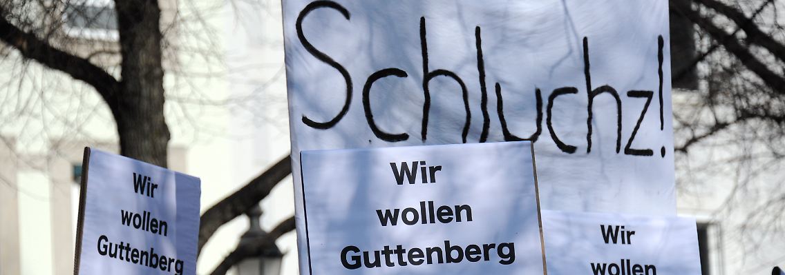 Demonstranten auf dem Münchner Rindermarkt.