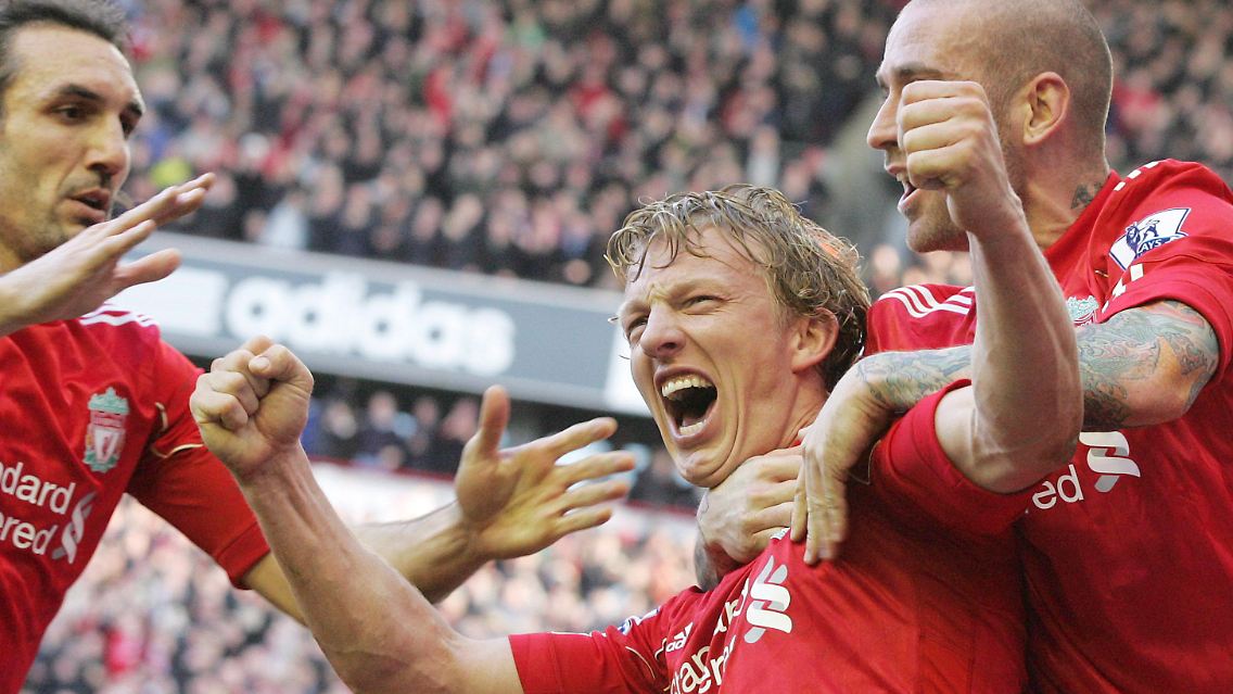 Nicht zu halten: Dirk Kuyt, FC Liverpool.