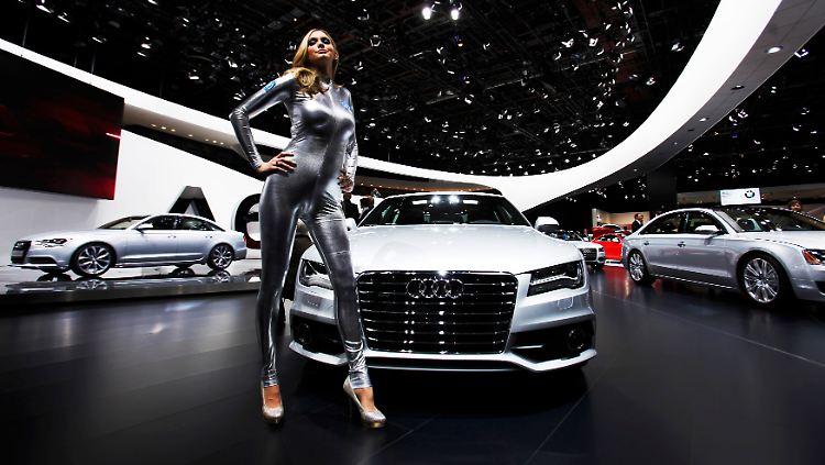 Das Image ist wichtig: Audi-Präsentation auf der Automesse in Detroit.