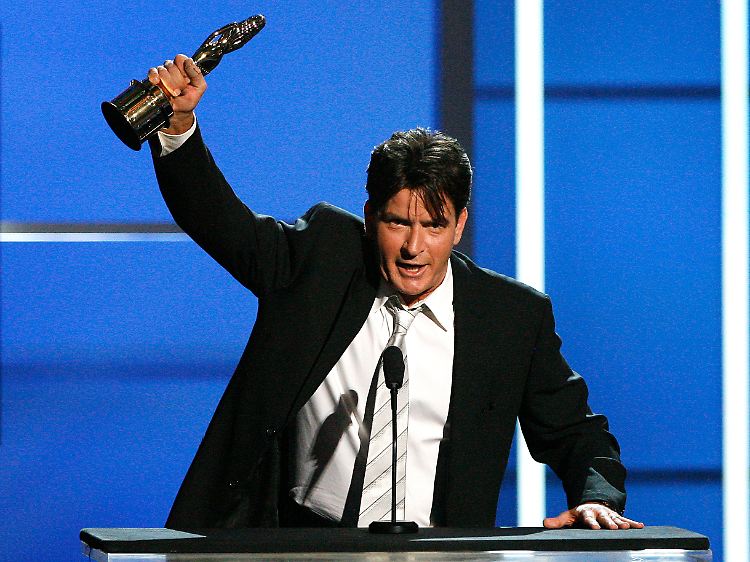 Charlie Sheen hat schon bessere Zeiten gesehen: Hier bei einer Preisverleihung für "Two and a half men".