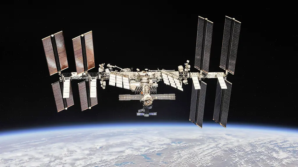Die-Internationale-Raumstation-ISS-ist-zu-sehen