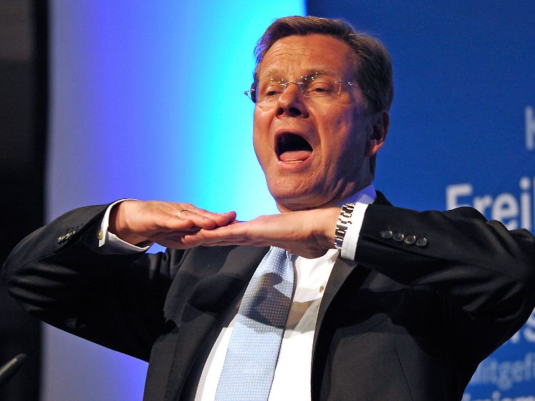 FDP-Chef Westerwelle will weiterhin niedrigere Steuern.