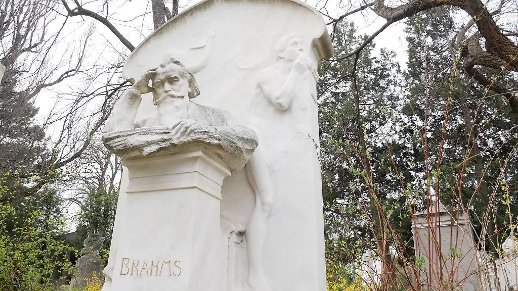 Das-Grab-von-Johannes-Brahms-am-Wiener-Zentralfriedhof