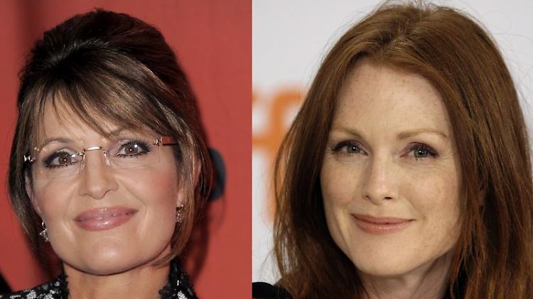 Original und Fälschung: Sarah Palin (l) und Julianne Moore.