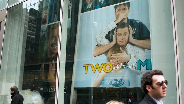 Werbung für "Two and a Half Men" in New York.