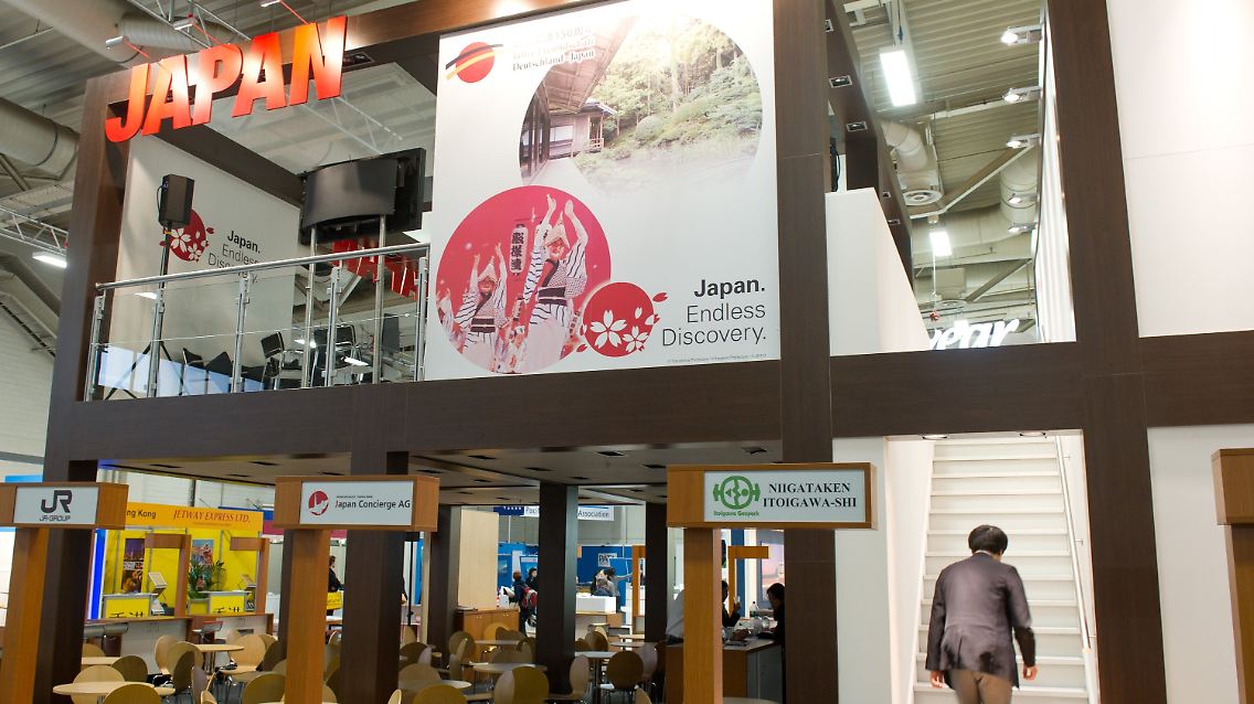 Geschlossener japanischer ITB-Stand: Die Katastrophe trifft Japan zu Beginn der stärksten Reisezeit.