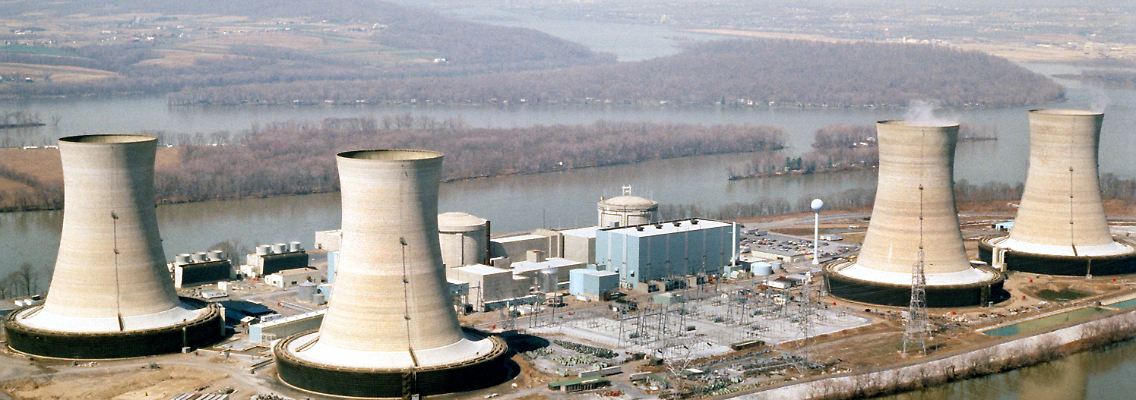 Das Atomkraftwerk "Three Mile Island" nahe Harrisburg. Hier ereignet sich 1979 ein Kernschmelzunfall.