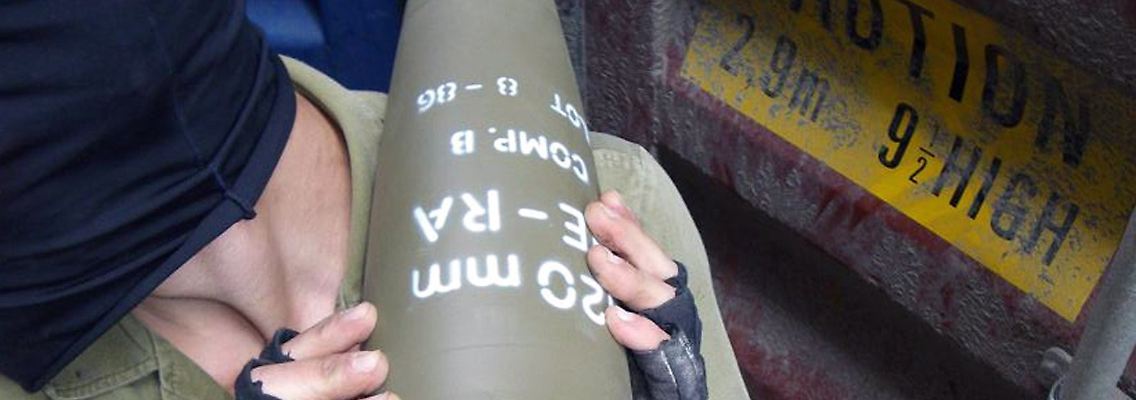 Unter den Waffen ist auch diese Rakete.
