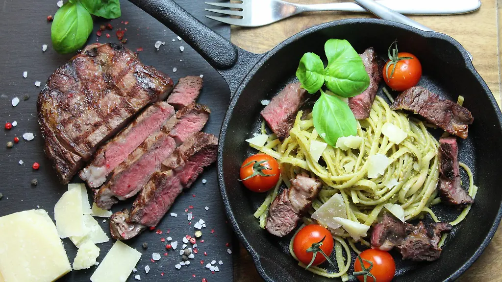 Pasta-mit-Steak