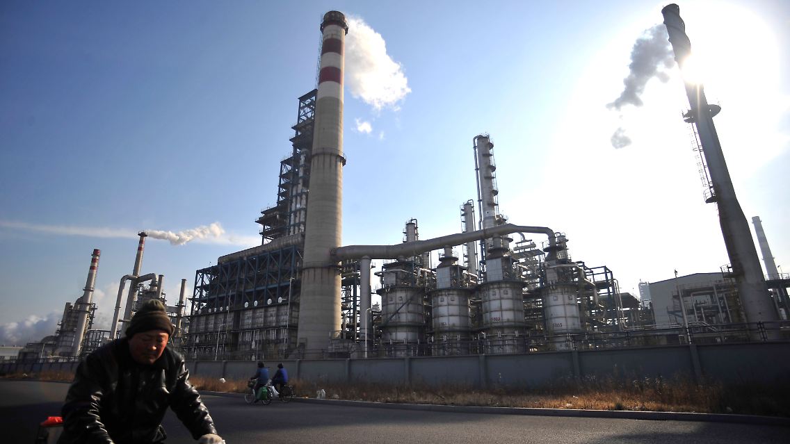 Sinopec-Raffinerie in China.