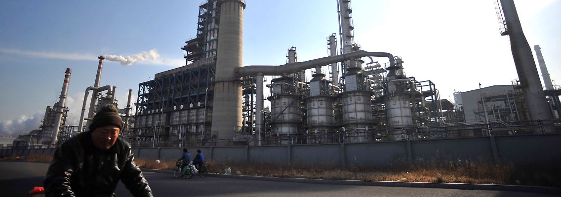 Sinopec-Raffinerie in China.