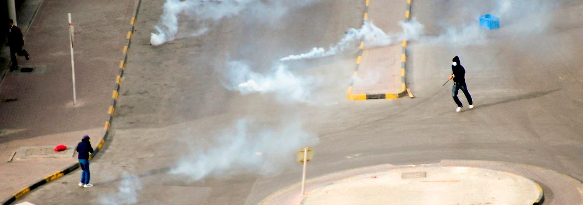Demonstranten am Mittwoch auf den Straßen in Manama.