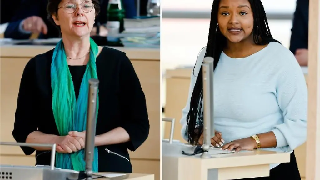 KOMBO-Monika-Heinold-Finanzministerin-Aminata-Toure-spricht-im-Kieler-Landtag