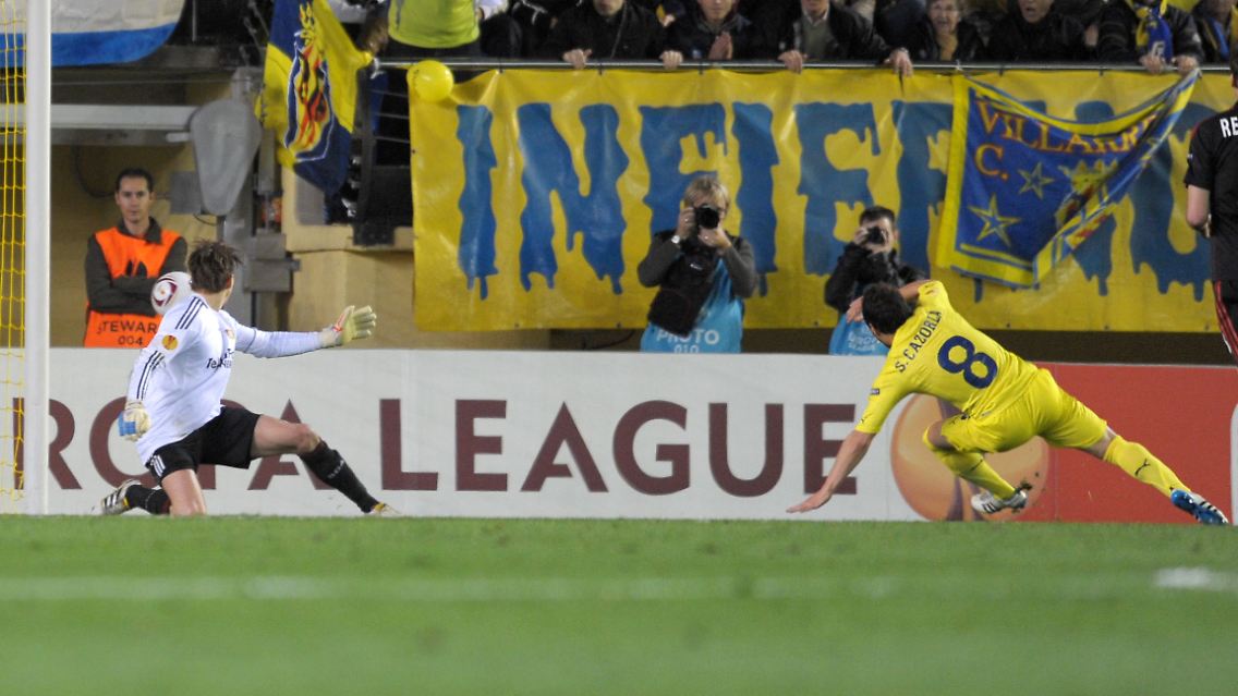 Das 1:0 für Villarreal erzielte Santi Cazorla im Fallen.