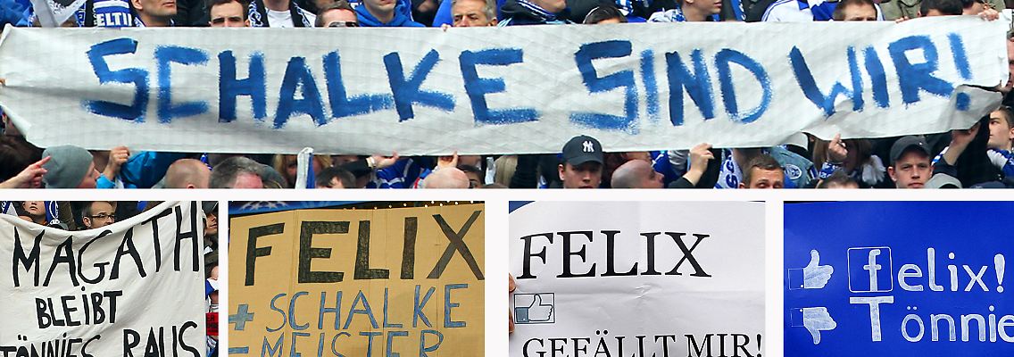 Tatsächlich Fußball: Da freuen sich die Schalker Fans.
