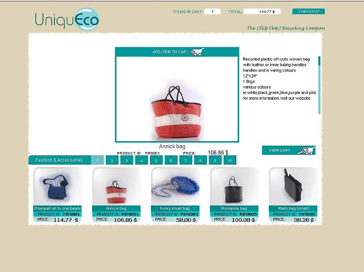 Die Produkte von UniquEco können im Internet gekauft werden.