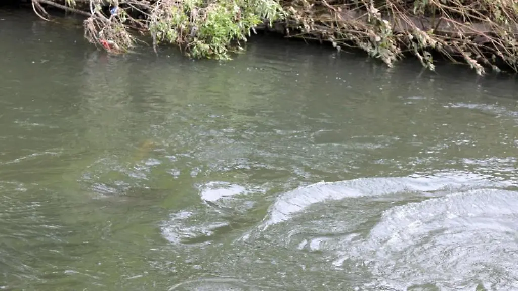 Eine-auffaellige-Bugwelle-im-Fluss-Wupper