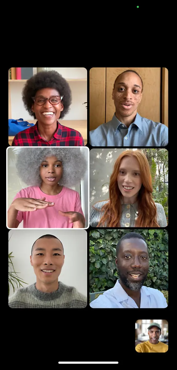 Facetime-Rasteransicht