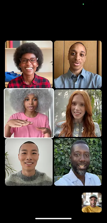 Facetime-Rasteransicht