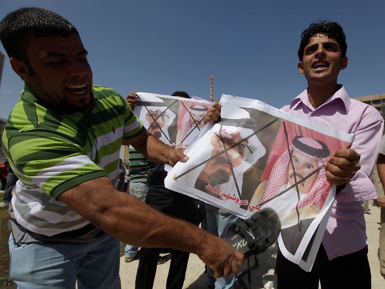 ... sorgt er bei Demonstranten in Bahrain für Wut.