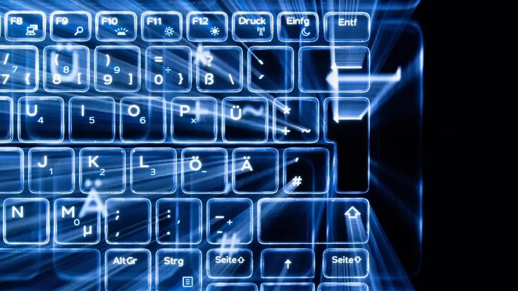 Tasten-einer-beleuchteten-Tastatur
