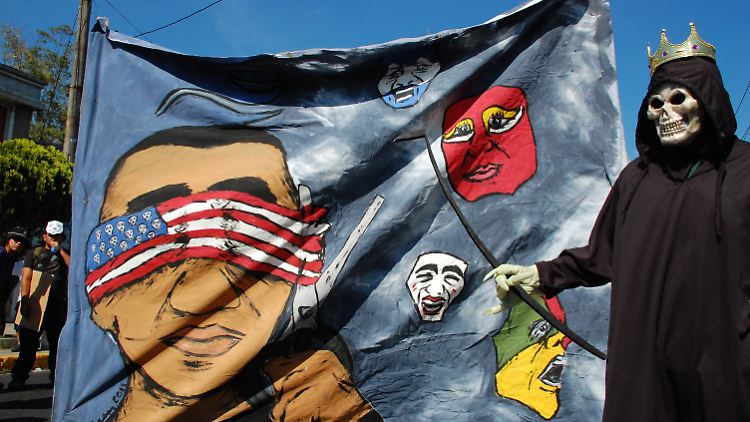 Anti-Obama-Proteste beim Besuch des US-Präsidenten in San Salvador.