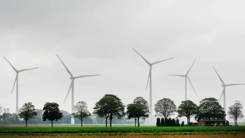 Windkraftanlagen-stehen-hinter-Baeumen