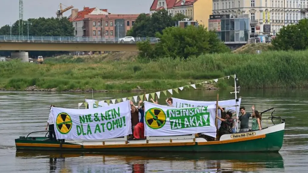 Mitglieder-der-Brandenburger-Gruenen-Jugend-und-polnische-Gruene-Abgeordnete-protestieren