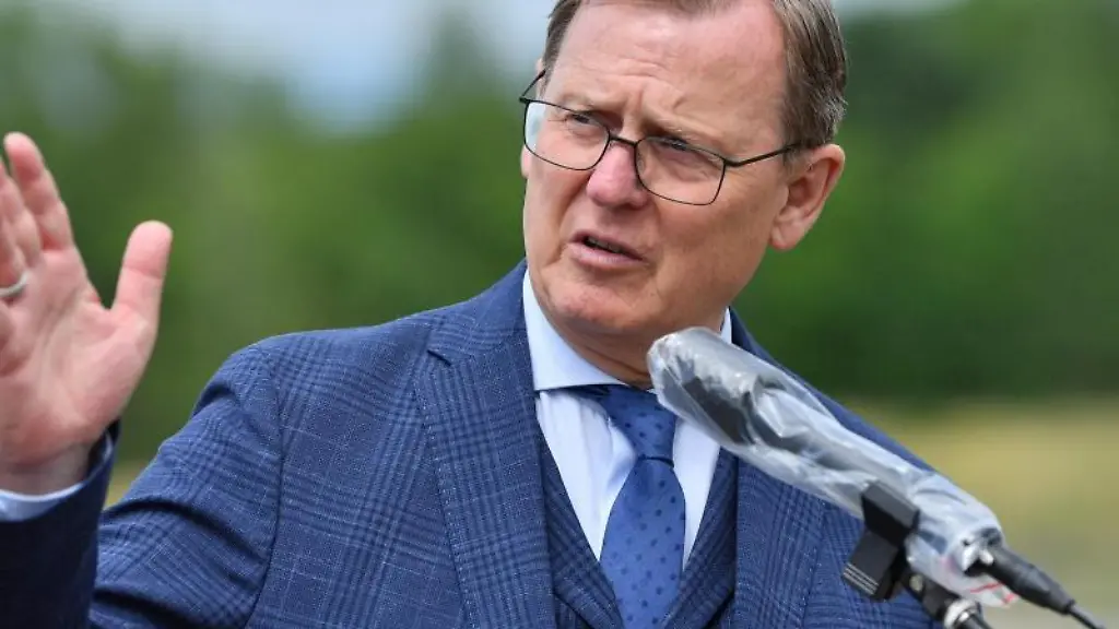 Bodo-Ramelow-Die-Linke-Ministerpraesident-von-Thueringen-spricht