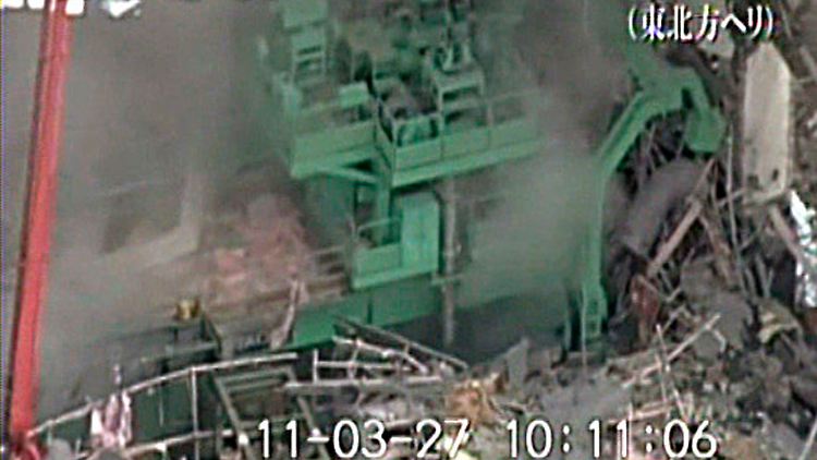 Die Ruine des 4. Reaktorblocks in Fukushima.