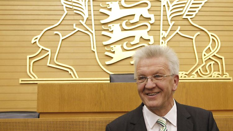 Bald Regierungschef? Kretschmann im Stuttgarter Landtag.