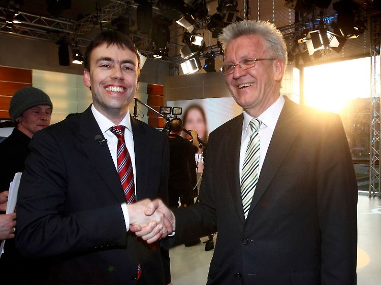 Der Junior und sein starker Partner: SPD-Spitzenkandidat Schmid (links) möchte der kleine Koalitionspartner von Winfried Kretschmann sein.