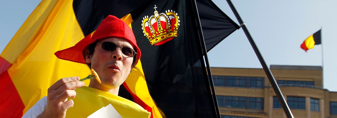 Ein Kämpfer für Belgien: "Fritten-Revolutionär" in Brüssel.
